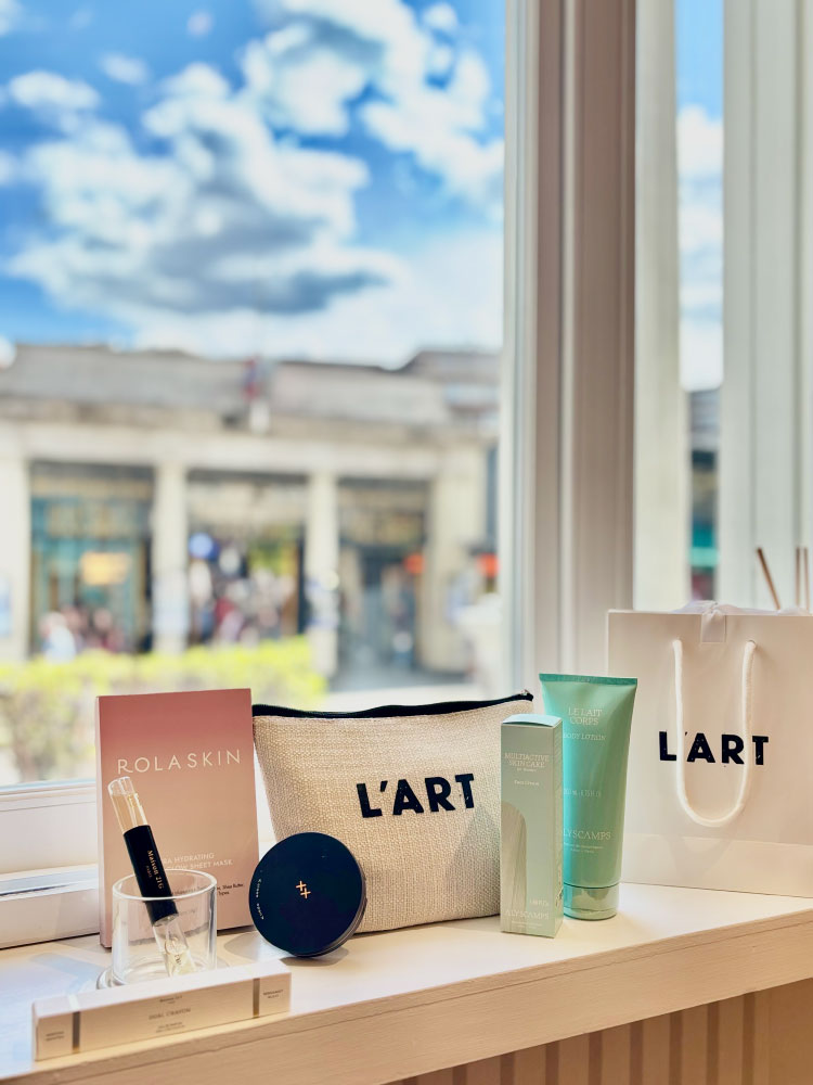 Skincare products at L’ART Lifestyle